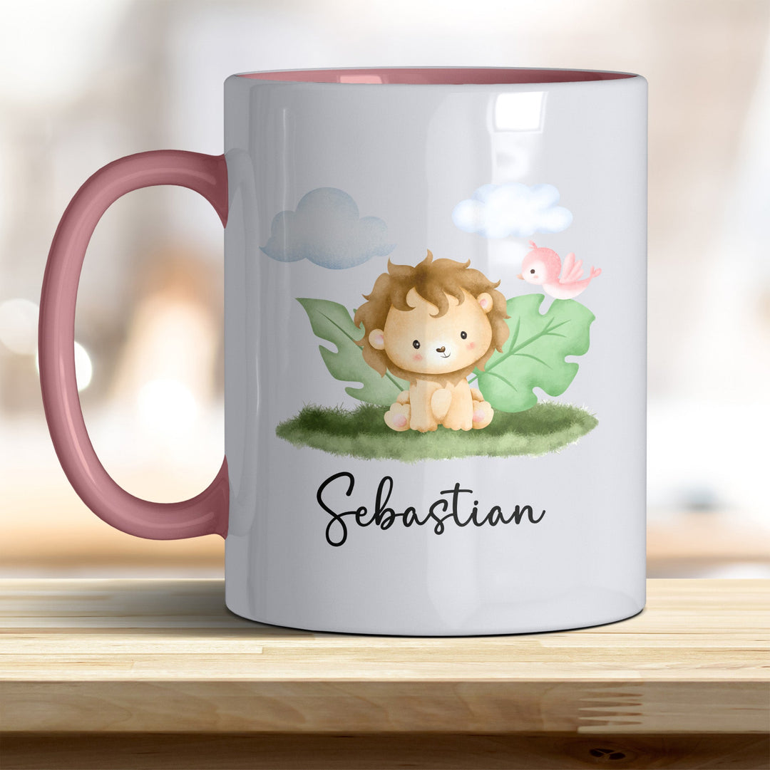 Kaffeebecher mit niedlichem Löwe – Ideal für Geschenk & Alltag - all - yours24