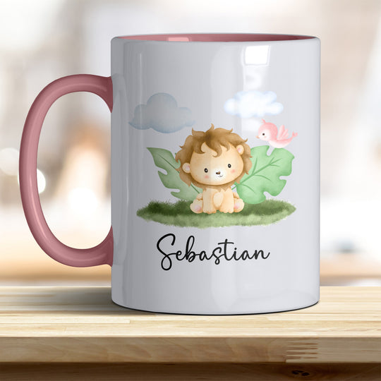 Kaffeebecher mit niedlichem Löwe – Ideal für Geschenk & Alltag - all - yours24