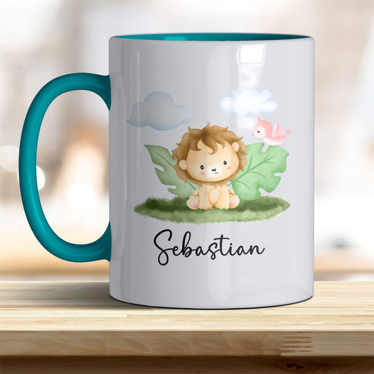 Kaffeebecher mit niedlichem Löwe – Ideal für Geschenk & Alltag - all - yours24