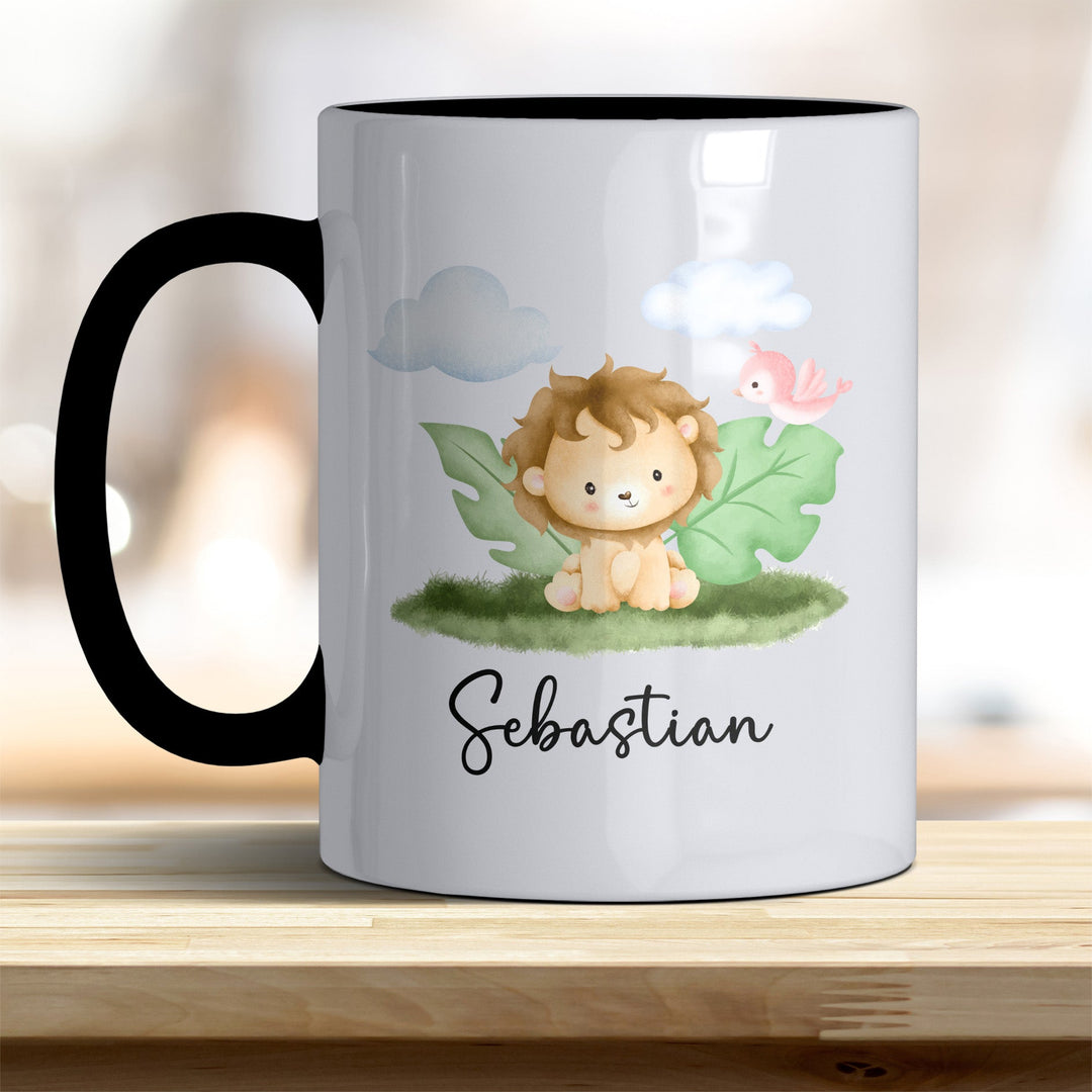 Kaffeebecher mit niedlichem Löwe – Ideal für Geschenk & Alltag - all - yours24