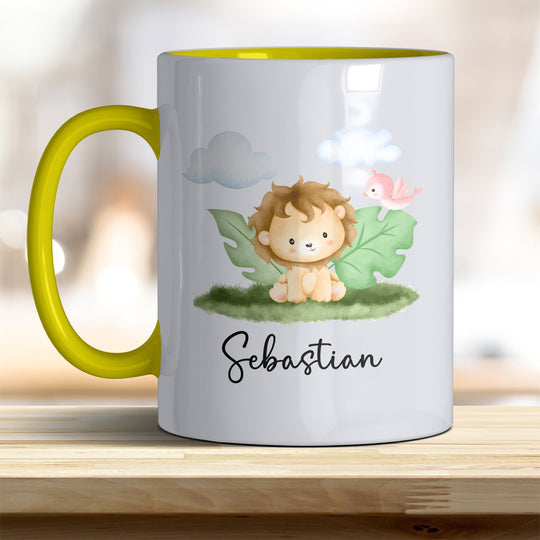 Kaffeebecher mit niedlichem Löwe – Ideal für Geschenk & Alltag - all - yours24