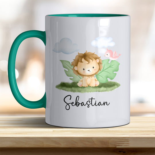 Kaffeebecher mit niedlichem Löwe – Ideal für Geschenk & Alltag - all - yours24