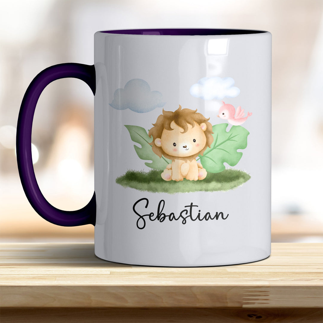 Kaffeebecher mit niedlichem Löwe – Ideal für Geschenk & Alltag - all - yours24