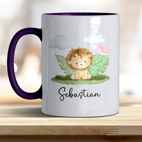 Kaffeebecher mit niedlichem Löwe – Ideal für Geschenk & Alltag - all - yours24