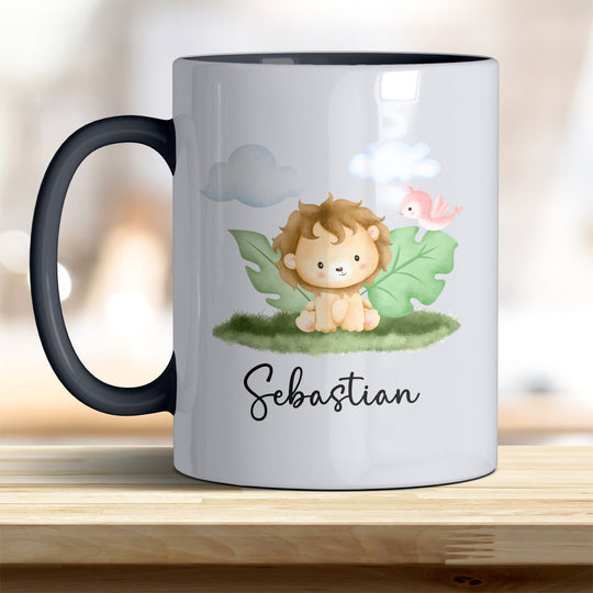 Kaffeebecher mit niedlichem Löwe – Ideal für Geschenk & Alltag - all - yours24