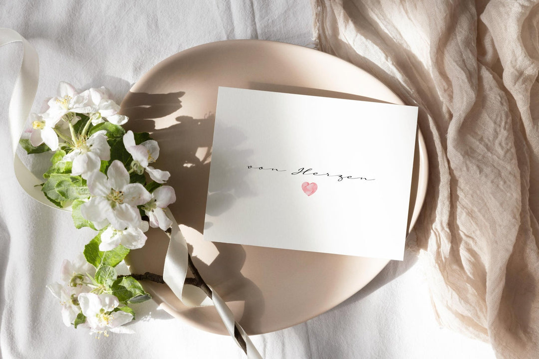 Karte Digital von Herzen DIN A6 Grußkarte, Geschenkkarte, Postkarte download - all - yours24