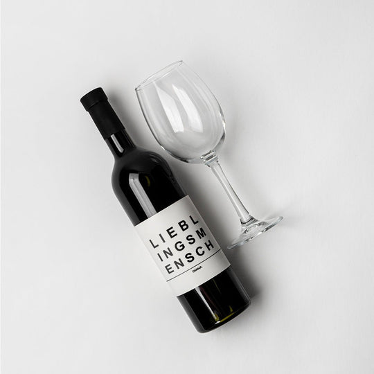 Lieblingsmensch Weinetikett Weinlabel Liebe Freundin BFF personalisiert - all - yours24
