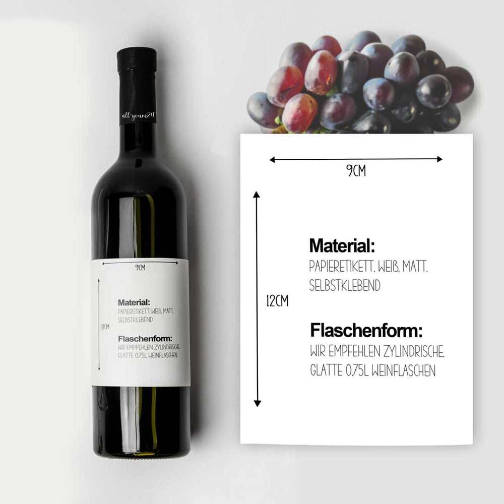 Mach den Wein auf Weinetikett Weinlabel Liebe Freunde Geschenk - all - yours24