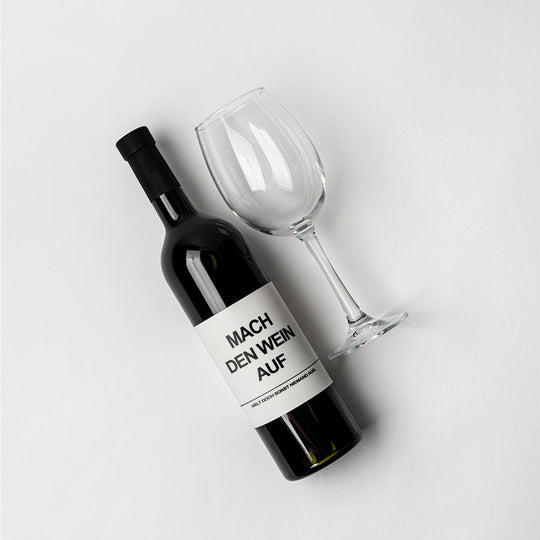 Mach den Wein auf Weinetikett Weinlabel Liebe Freunde Geschenk - all - yours24