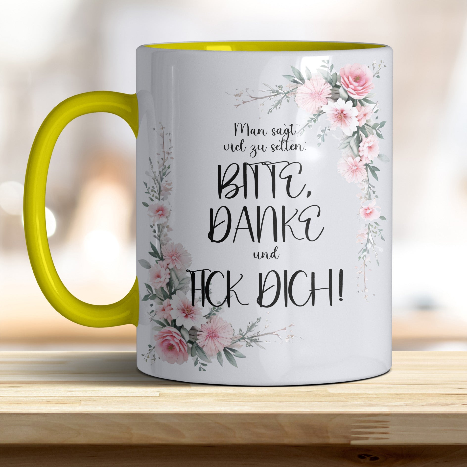 Man sagt viel zu selten, Bitte, Danke und F... Dich: Keramik - Kaffeebecher – Humorvoll & Hochwertig - all - yours24