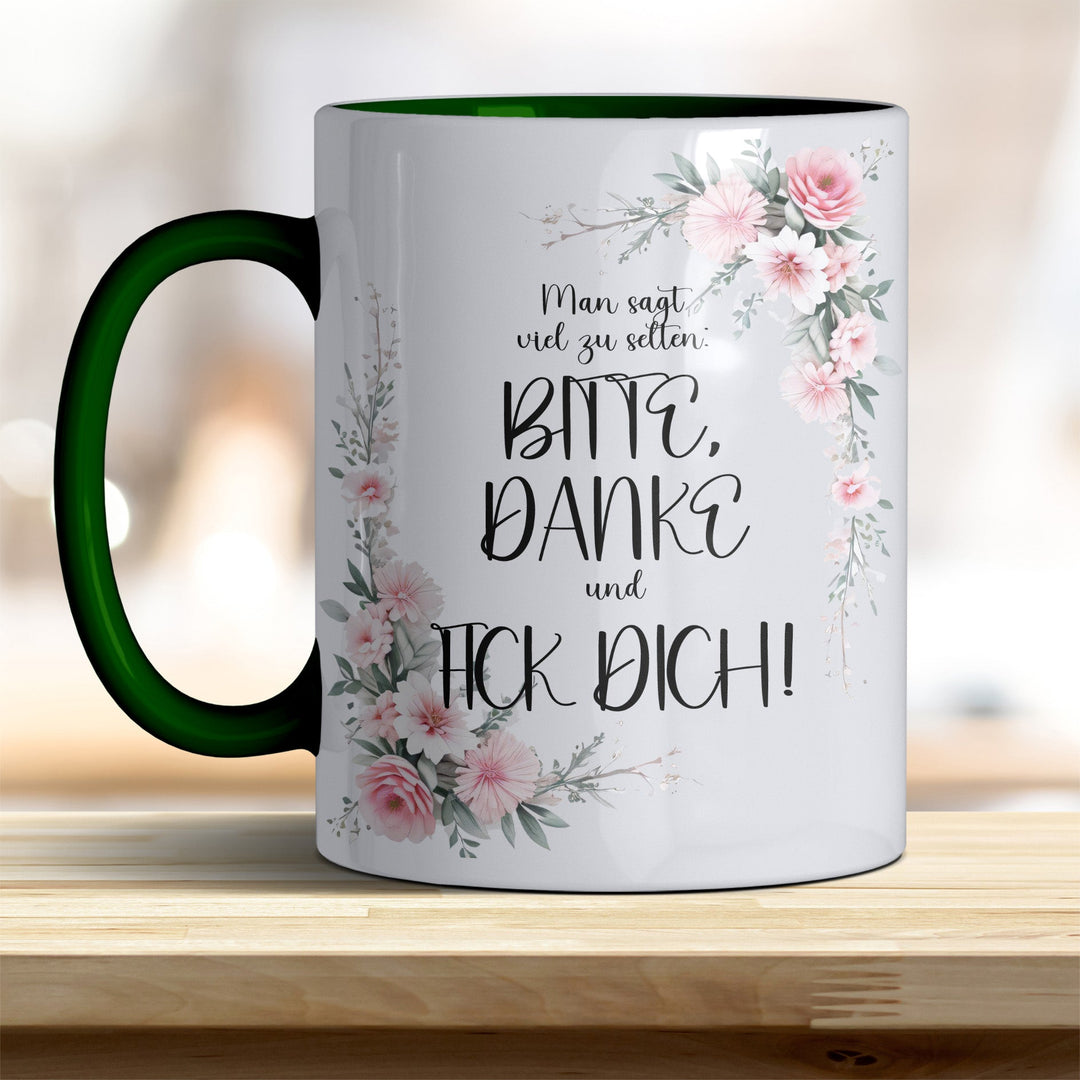 Man sagt viel zu selten, Bitte, Danke und F... Dich: Keramik - Kaffeebecher – Humorvoll & Hochwertig - all - yours24