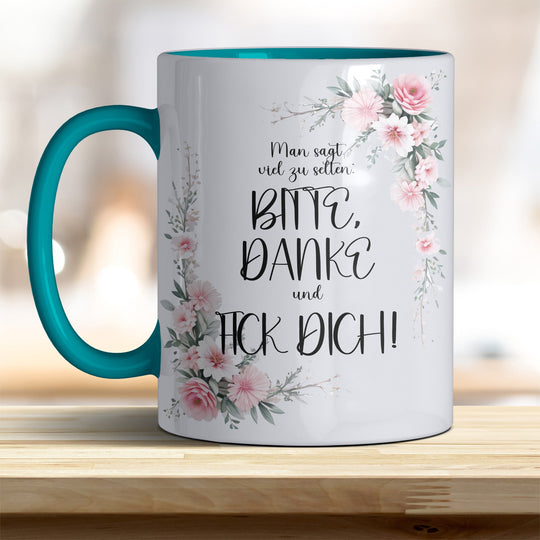 Man sagt viel zu selten, Bitte, Danke und F... Dich: Keramik - Kaffeebecher – Humorvoll & Hochwertig - all - yours24