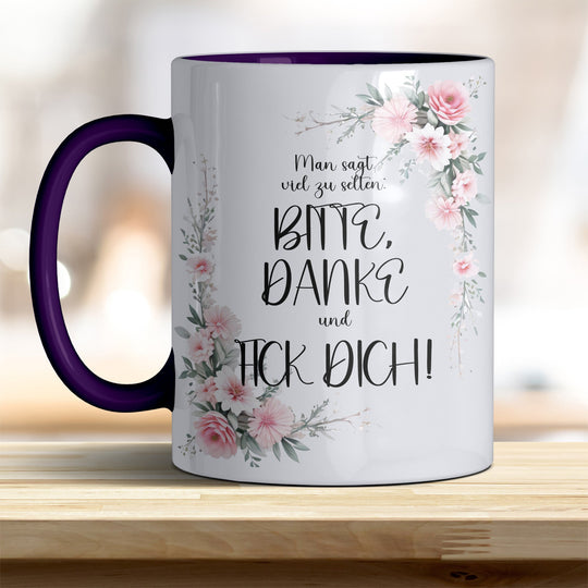 Man sagt viel zu selten, Bitte, Danke und F... Dich: Keramik - Kaffeebecher – Humorvoll & Hochwertig - all - yours24