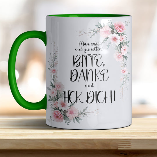 Man sagt viel zu selten, Bitte, Danke und F... Dich: Keramik - Kaffeebecher – Humorvoll & Hochwertig - all - yours24