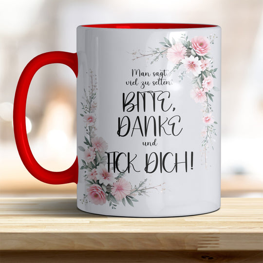 Man sagt viel zu selten, Bitte, Danke und F... Dich: Keramik - Kaffeebecher – Humorvoll & Hochwertig - all - yours24