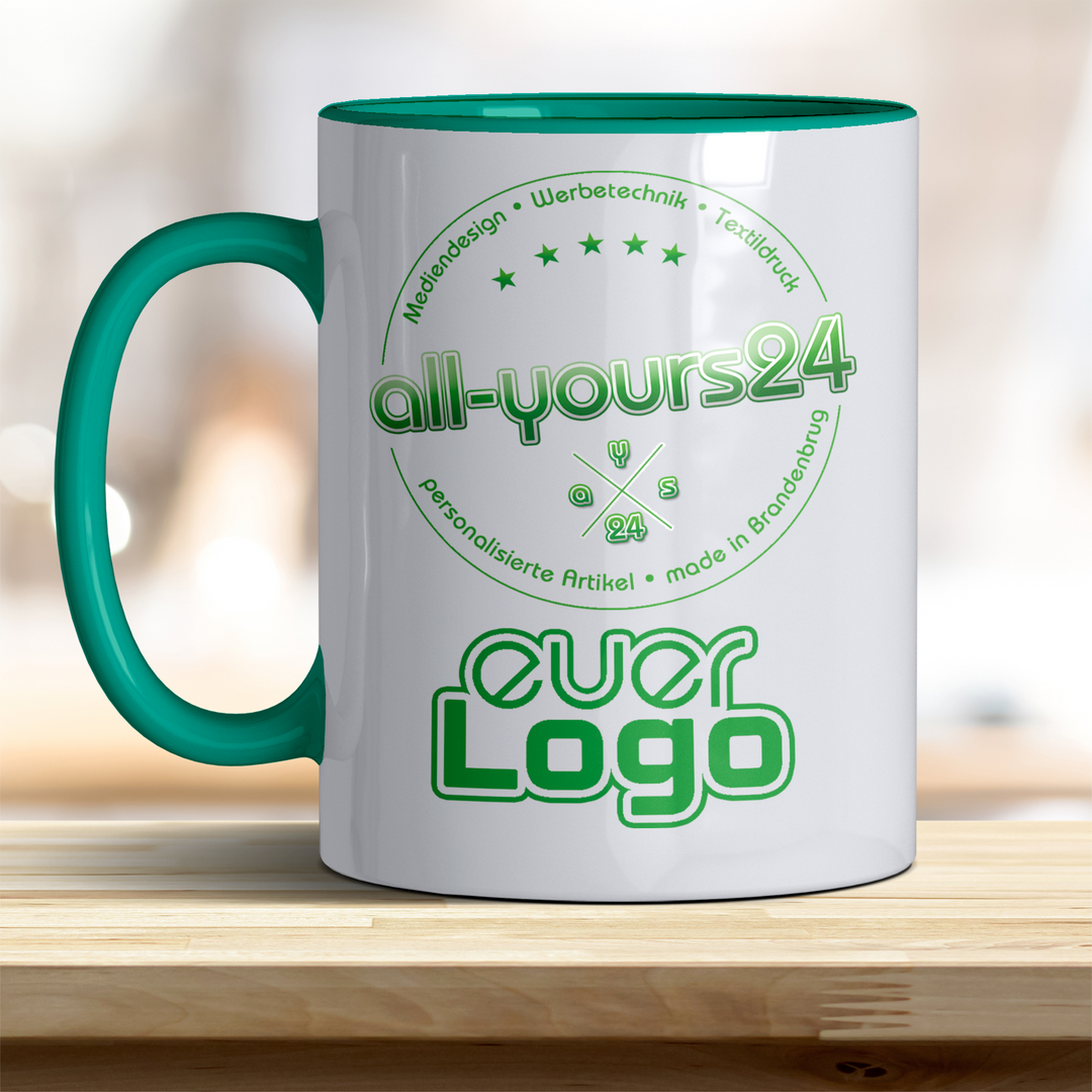Tasse mit Logo bedruckt Keramik Becher Firmenlogo