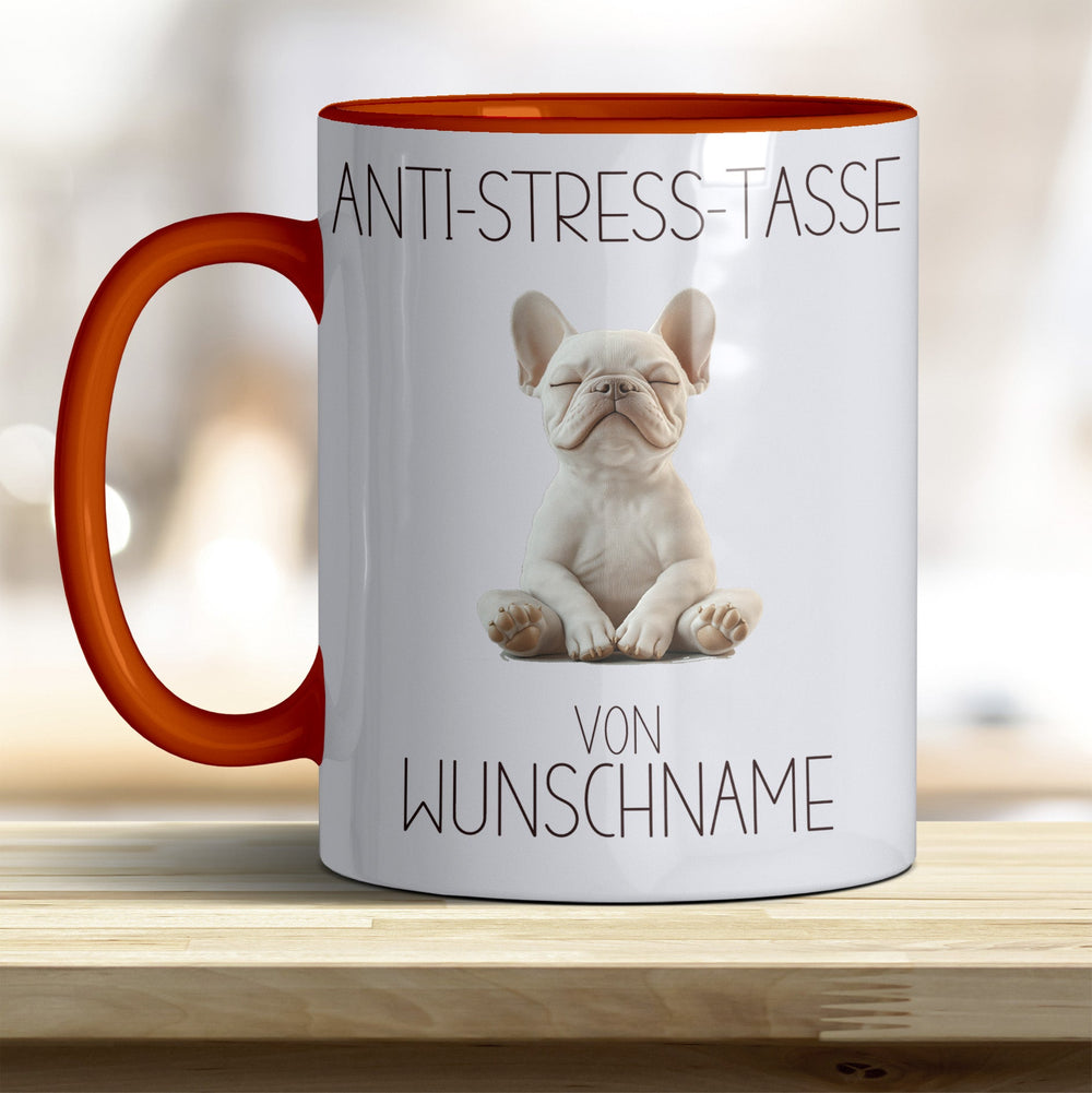 Personalisierbare Anti - Stress - Tasse mit süßem Tiermotiv und Wunschnamen - all - yours24
