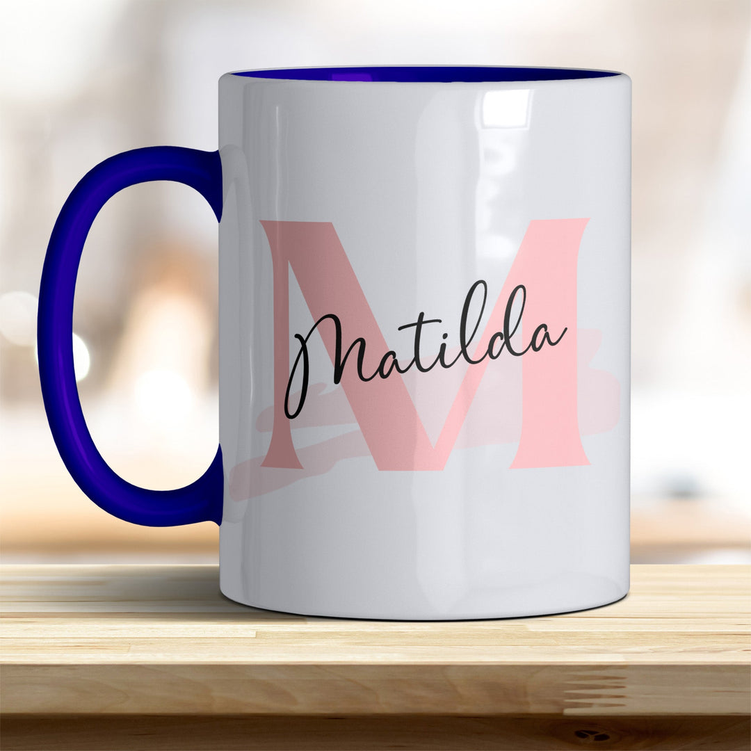 Personalisierter Keramik Becher mit Namen und Buchstaben Tasse - all - yours24