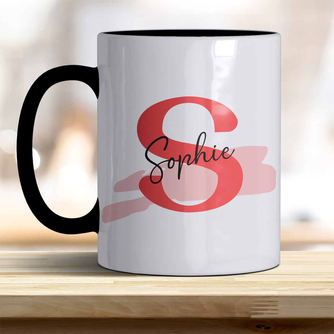 Personalisierter Keramik Becher mit Namen und Buchstaben Tasse - all - yours24