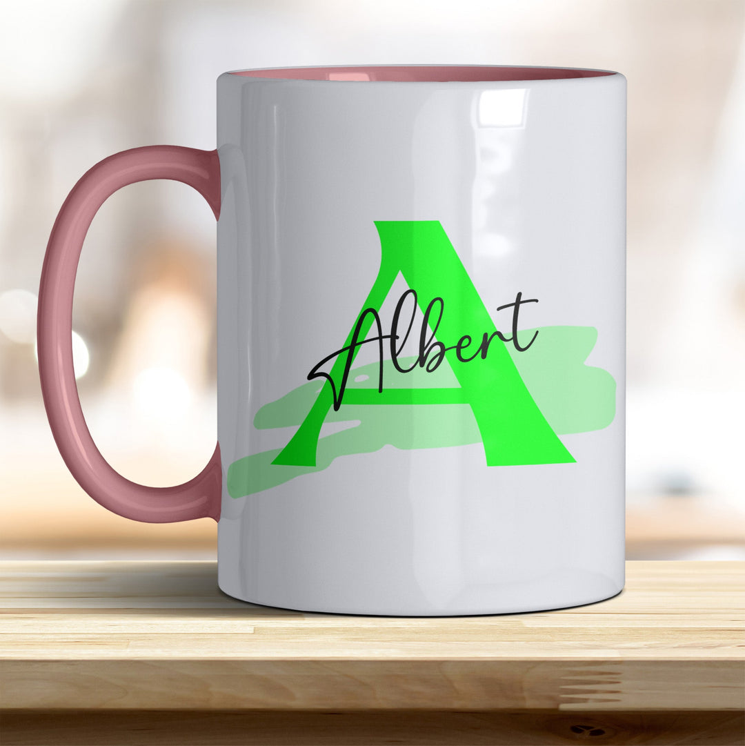 Personalisierter Keramik Becher mit Namen und Buchstaben Tasse - all - yours24