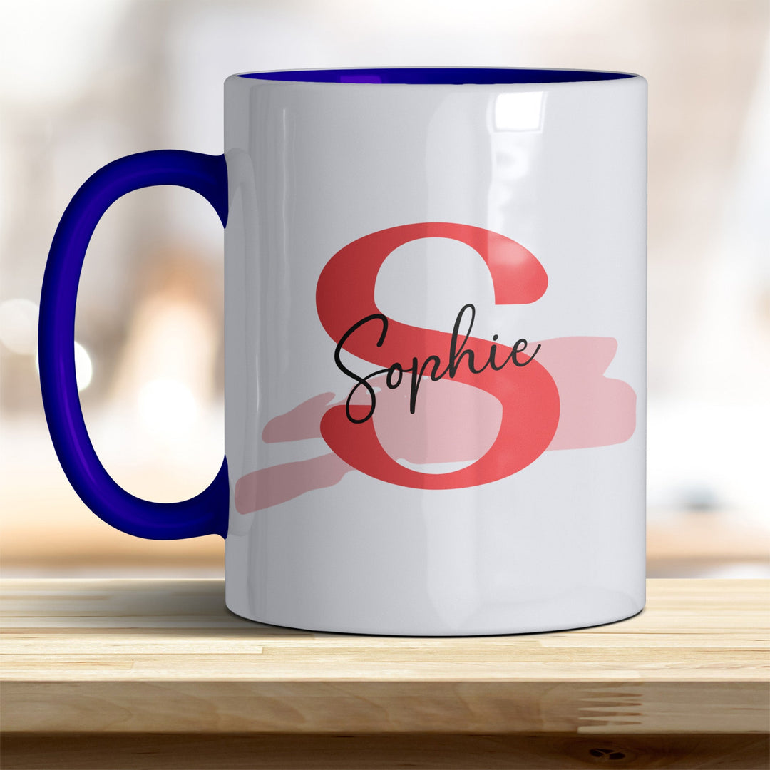 Personalisierter Keramik Becher mit Namen und Buchstaben Tasse - all - yours24
