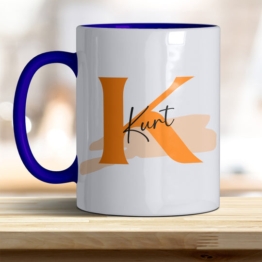 Personalisierter Keramik Becher mit Namen und Buchstaben Tasse - all - yours24