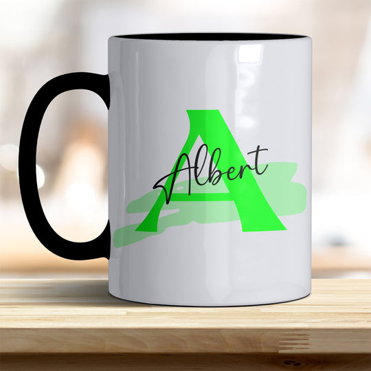 Personalisierter Keramik Becher mit Namen und Buchstaben Tasse - all - yours24