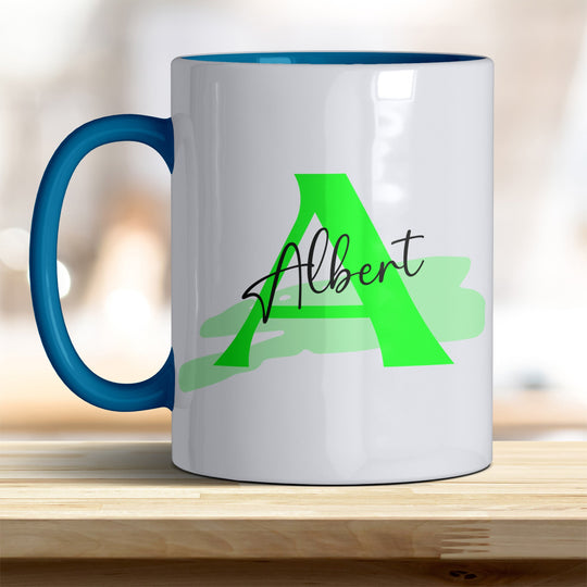 Personalisierter Keramik Becher mit Namen und Buchstaben Tasse - all - yours24