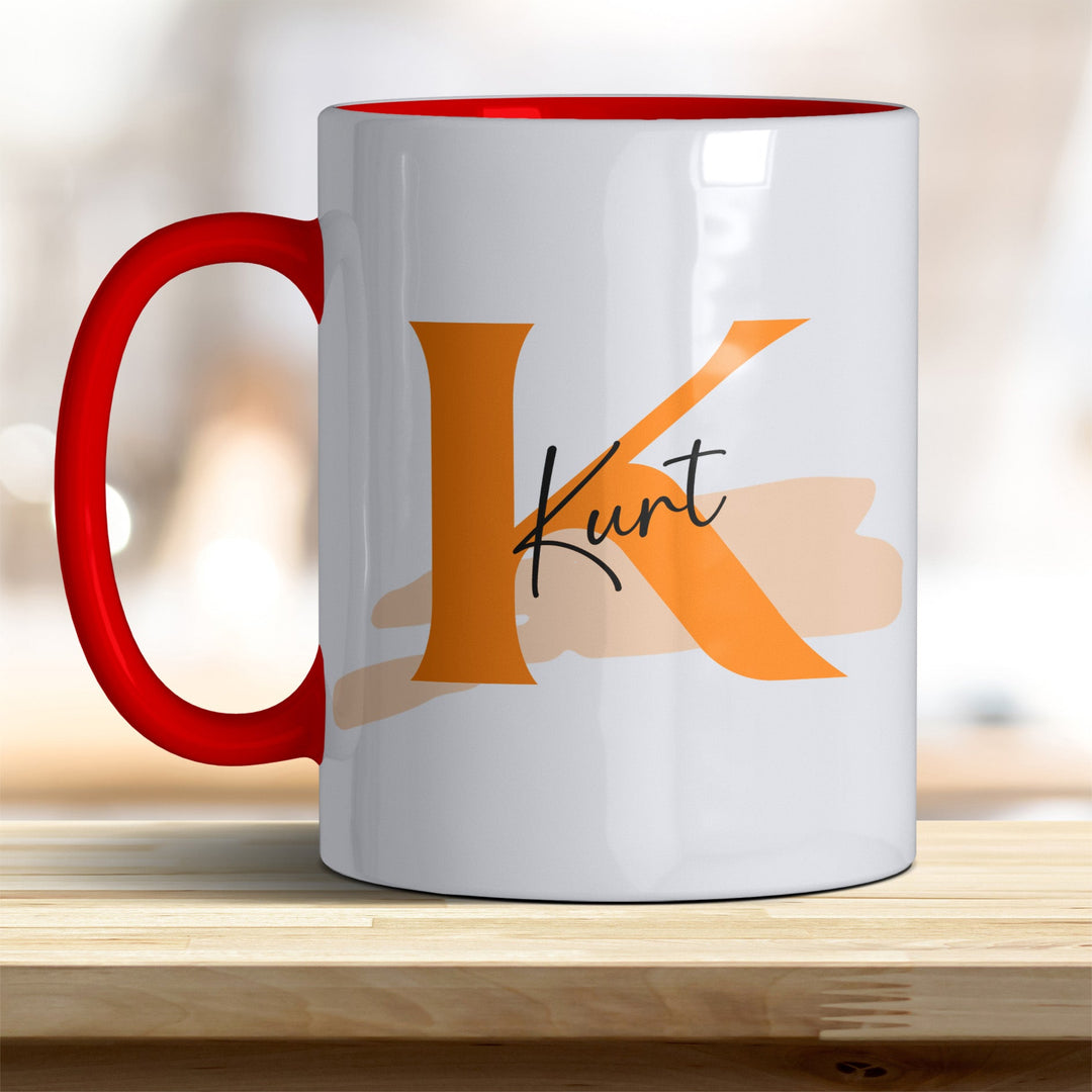 Personalisierter Keramik Becher mit Namen und Buchstaben Tasse - all - yours24