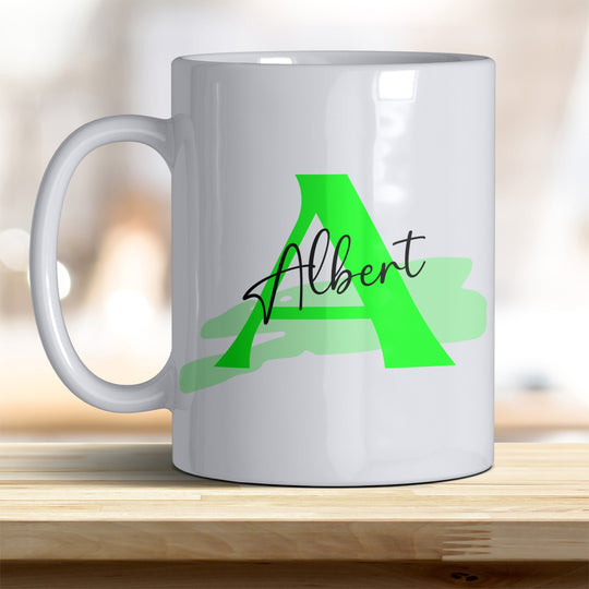 Personalisierter Keramik Becher mit Namen und Buchstaben Tasse - all - yours24