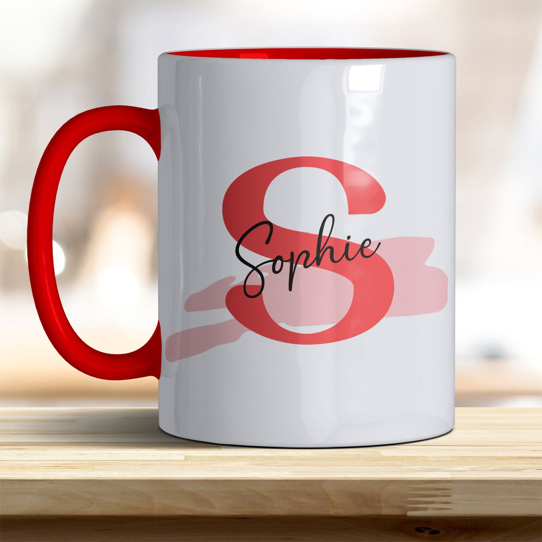 Personalisierter Keramik Becher mit Namen und Buchstaben Tasse - all - yours24