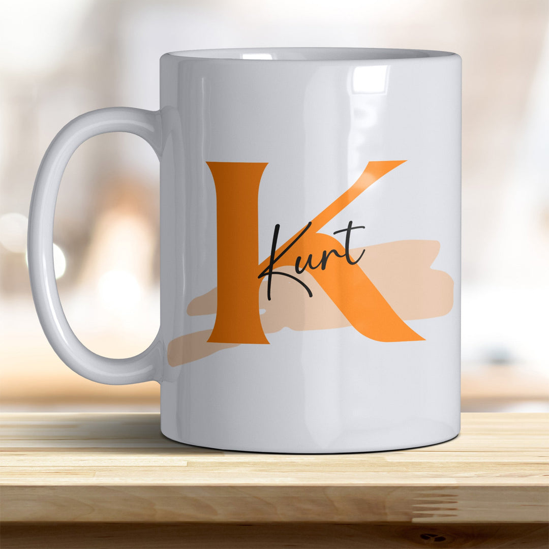 Personalisierter Keramik Becher mit Namen und Buchstaben Tasse - all - yours24