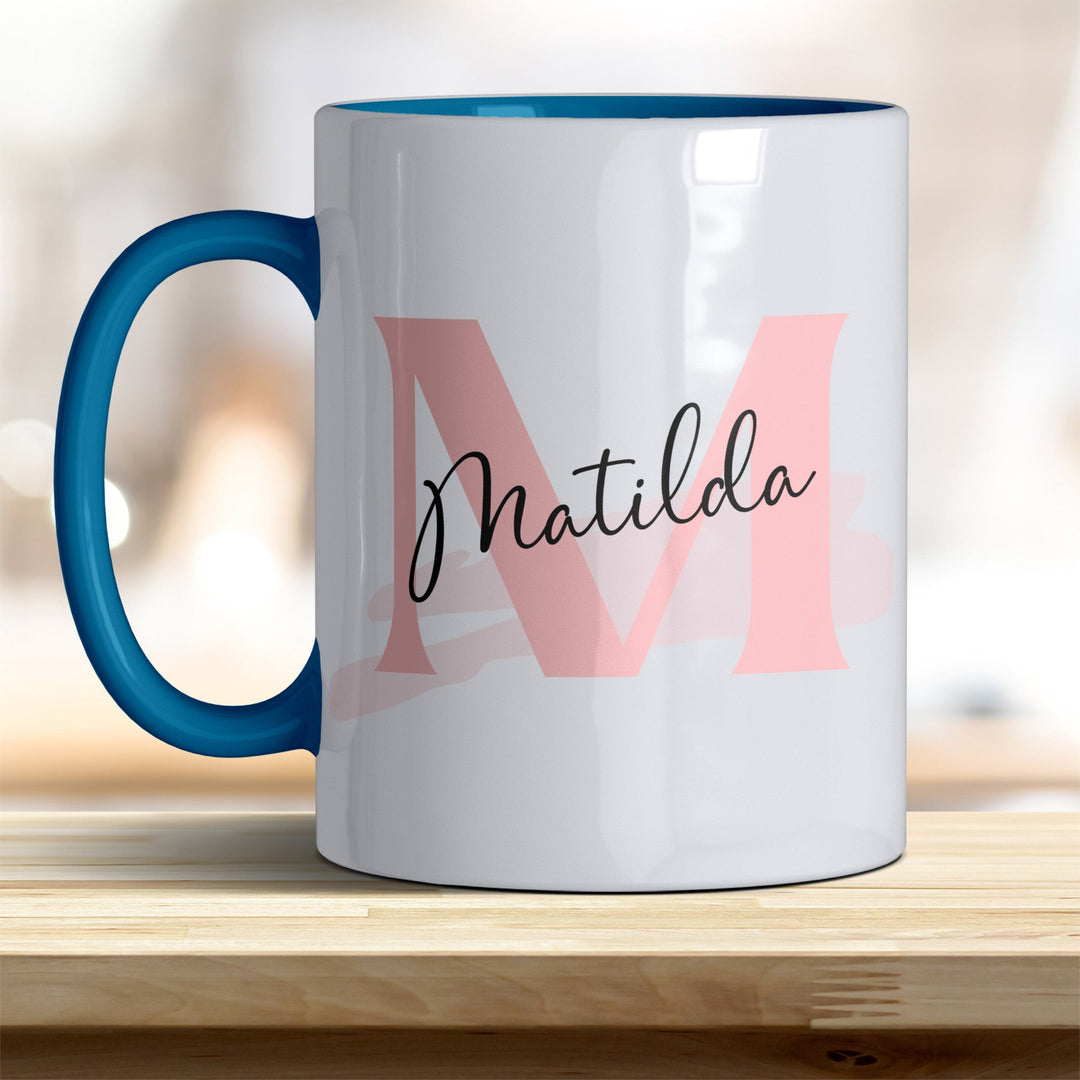 Personalisierter Keramik Becher mit Namen und Buchstaben Tasse - all - yours24