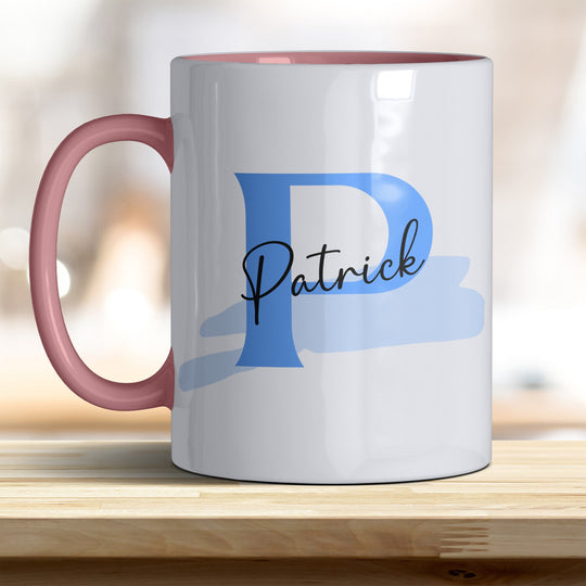 Personalisierter Keramik Becher mit Namen und Buchstaben Tasse - all - yours24