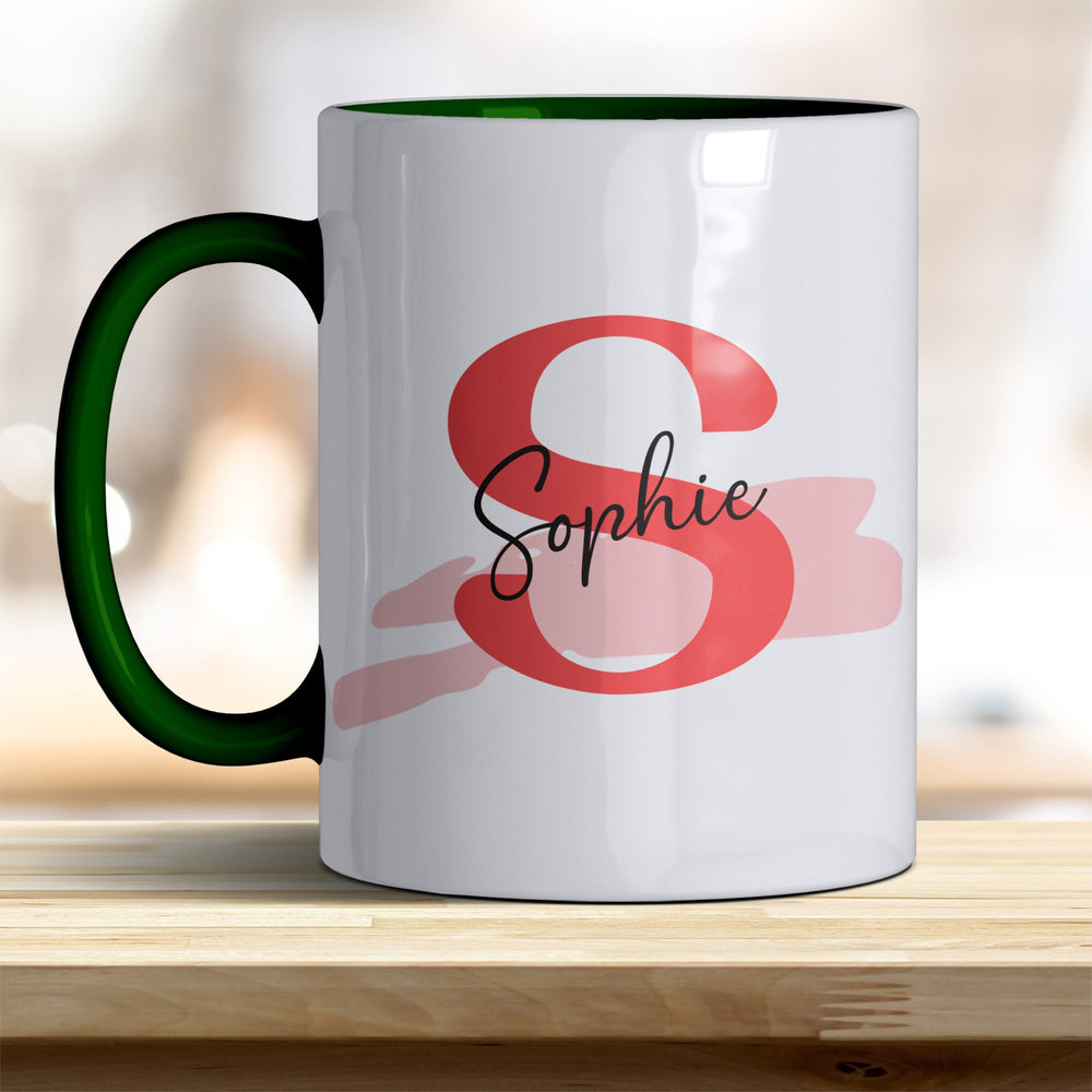 Personalisierter Keramik Becher mit Namen und Buchstaben Tasse - all - yours24