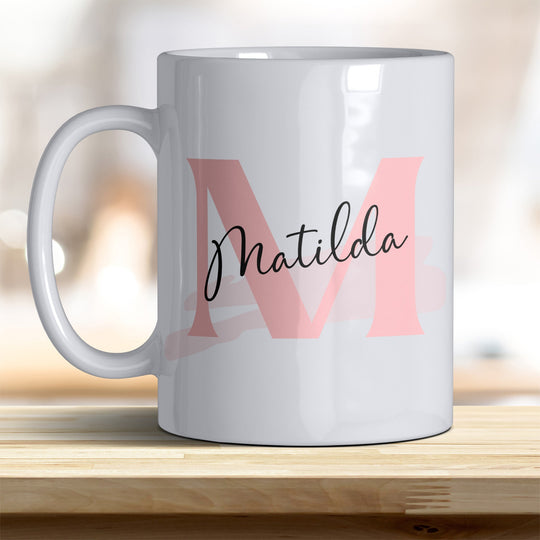 Personalisierter Keramik Becher mit Namen und Buchstaben Tasse - all - yours24