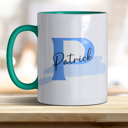 Personalisierter Keramik Becher mit Namen und Buchstaben Tasse - all - yours24