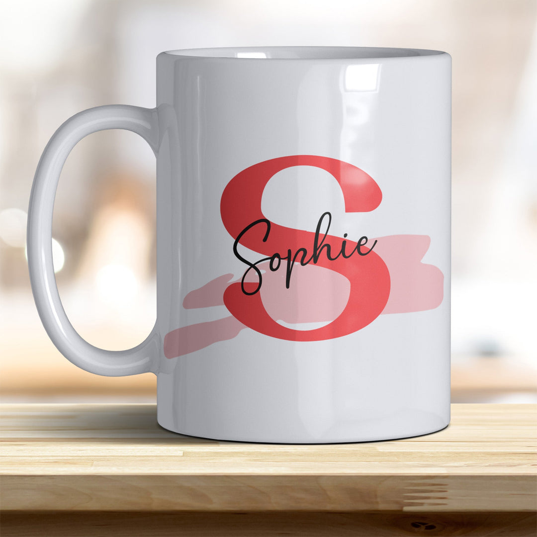 Personalisierter Keramik Becher mit Namen und Buchstaben Tasse - all - yours24