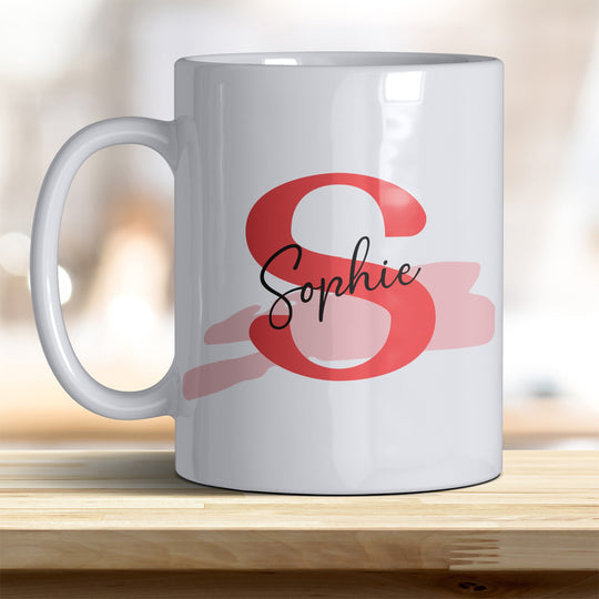 Personalisierter Keramik Becher mit Namen und Buchstaben Tasse - all - yours24