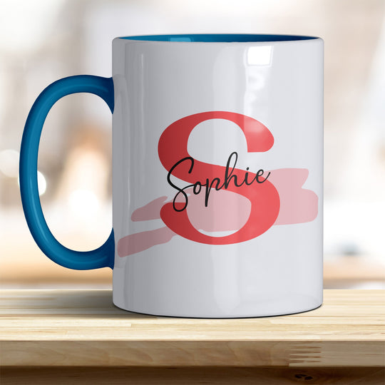 Personalisierter Keramik Becher mit Namen und Buchstaben Tasse - all - yours24