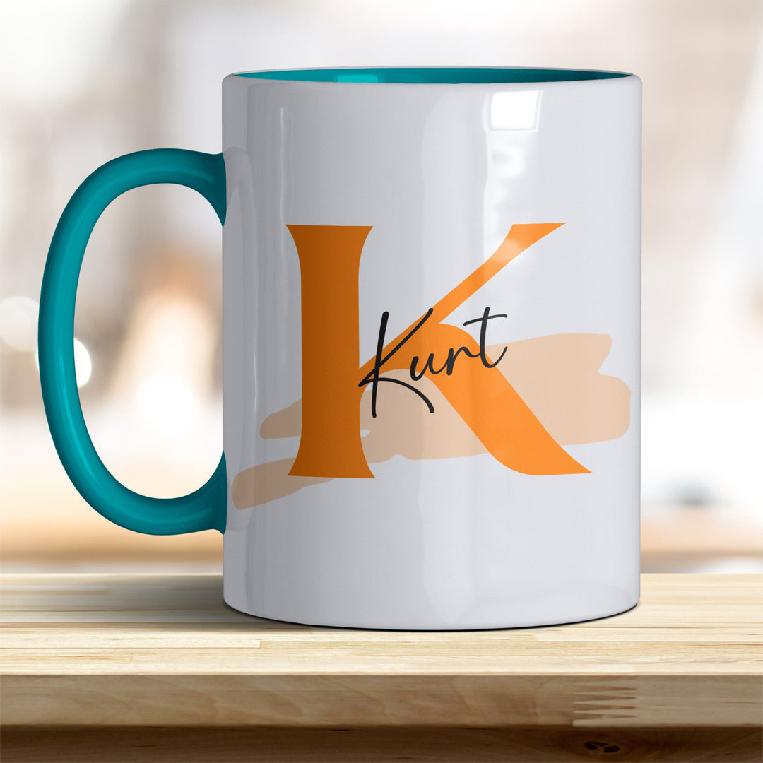 Personalisierter Keramik Becher mit Namen und Buchstaben Tasse - all - yours24