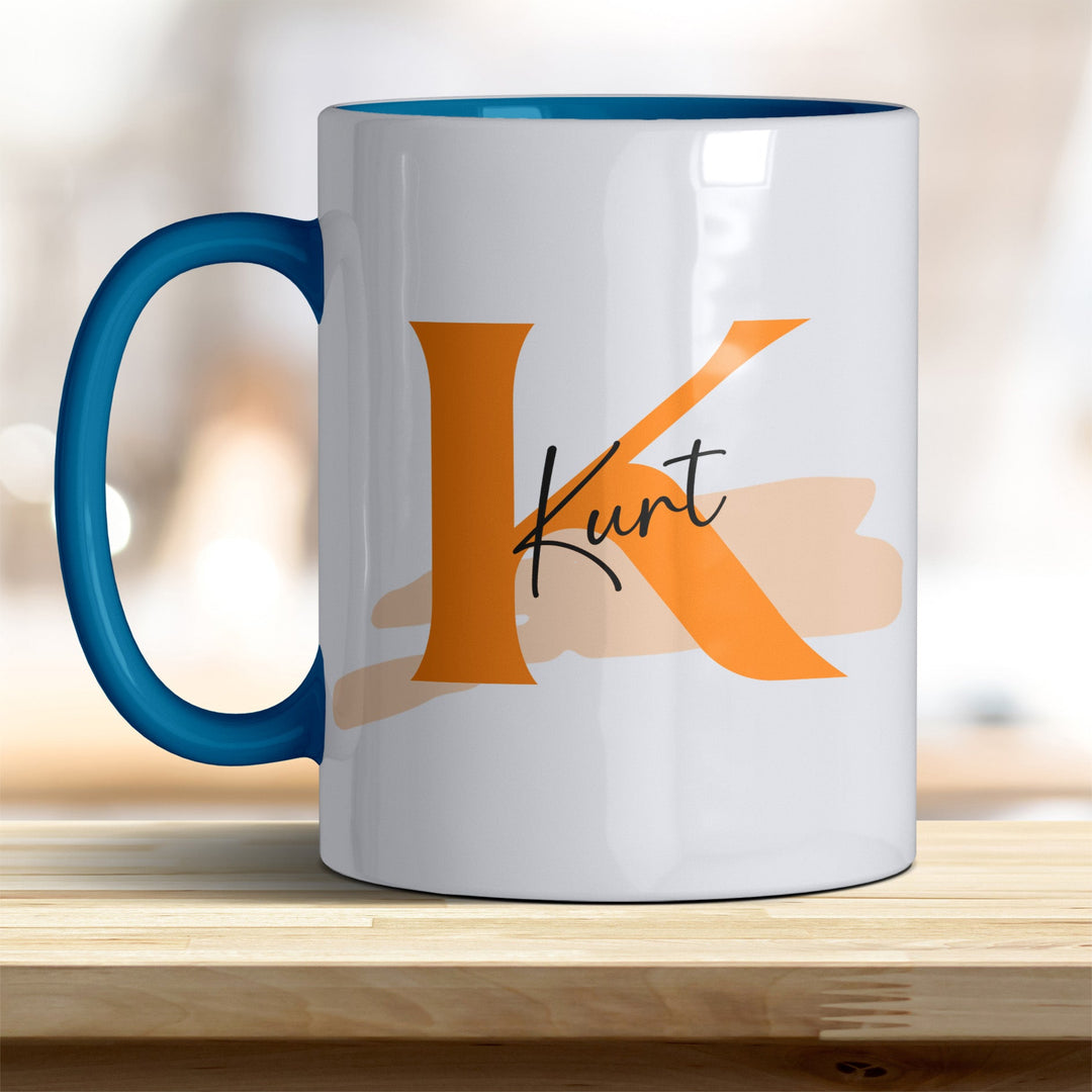 Personalisierter Keramik Becher mit Namen und Buchstaben Tasse - all - yours24