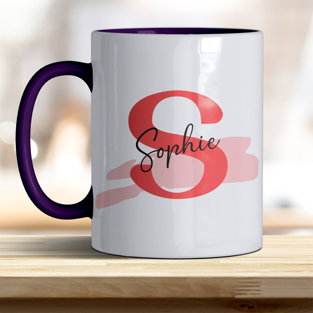 Personalisierter Keramik Becher mit Namen und Buchstaben Tasse - all - yours24