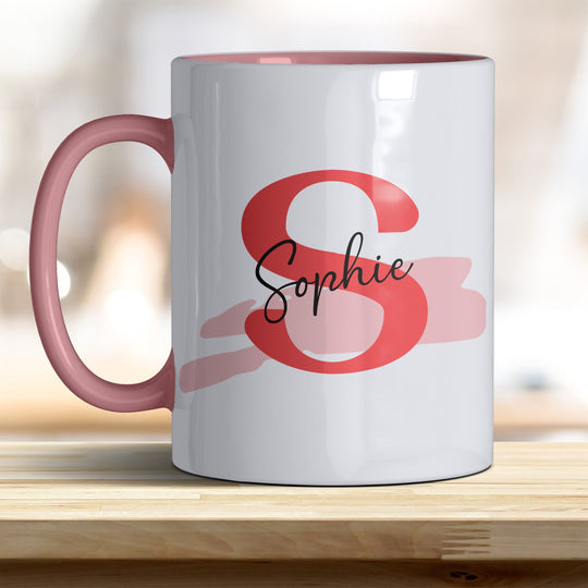 Personalisierter Keramik Becher mit Namen und Buchstaben Tasse - all - yours24