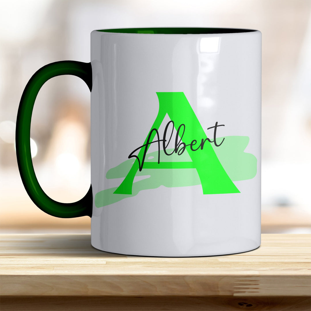 Personalisierter Keramik Becher mit Namen und Buchstaben Tasse - all - yours24