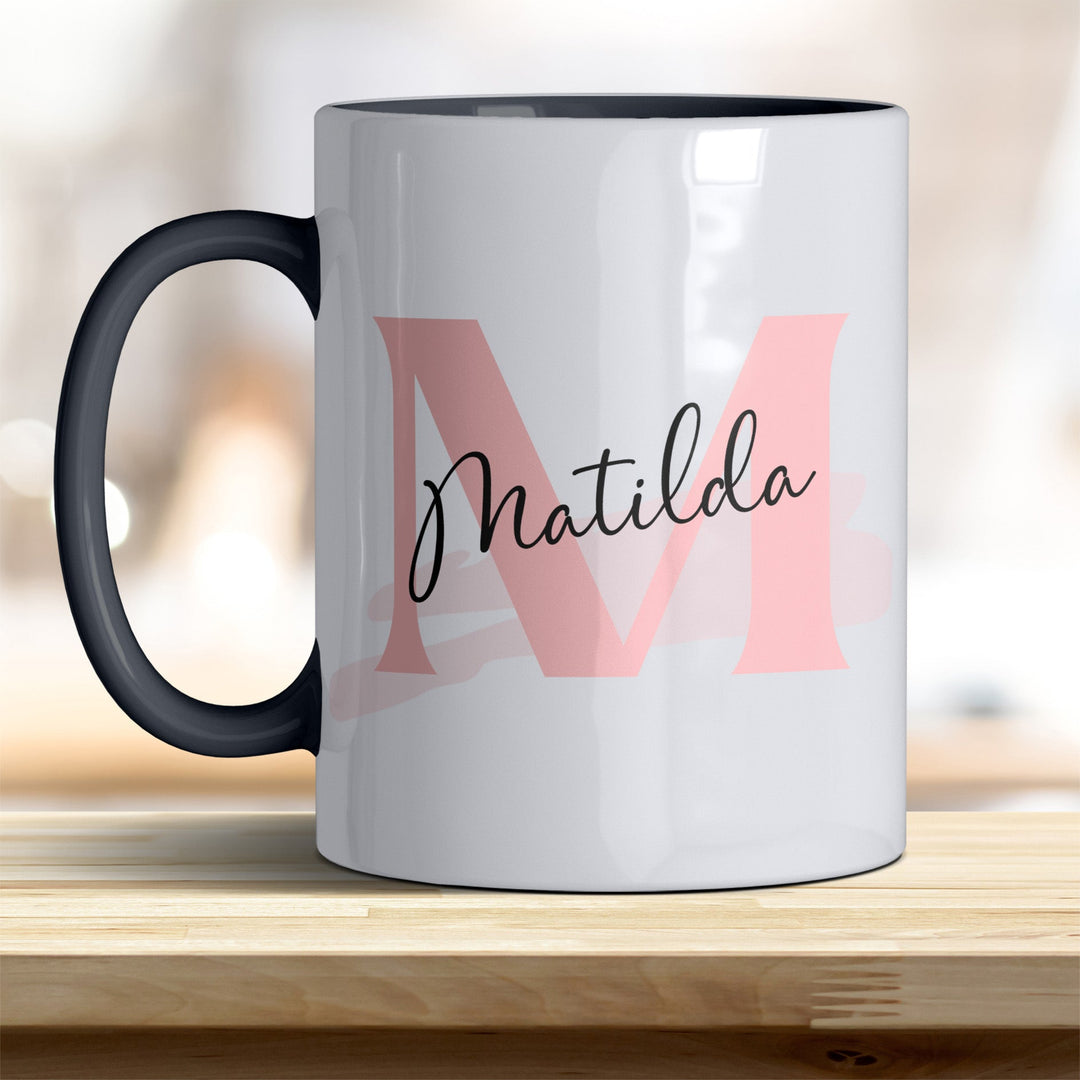 Personalisierter Keramik Becher mit Namen und Buchstaben Tasse - all - yours24