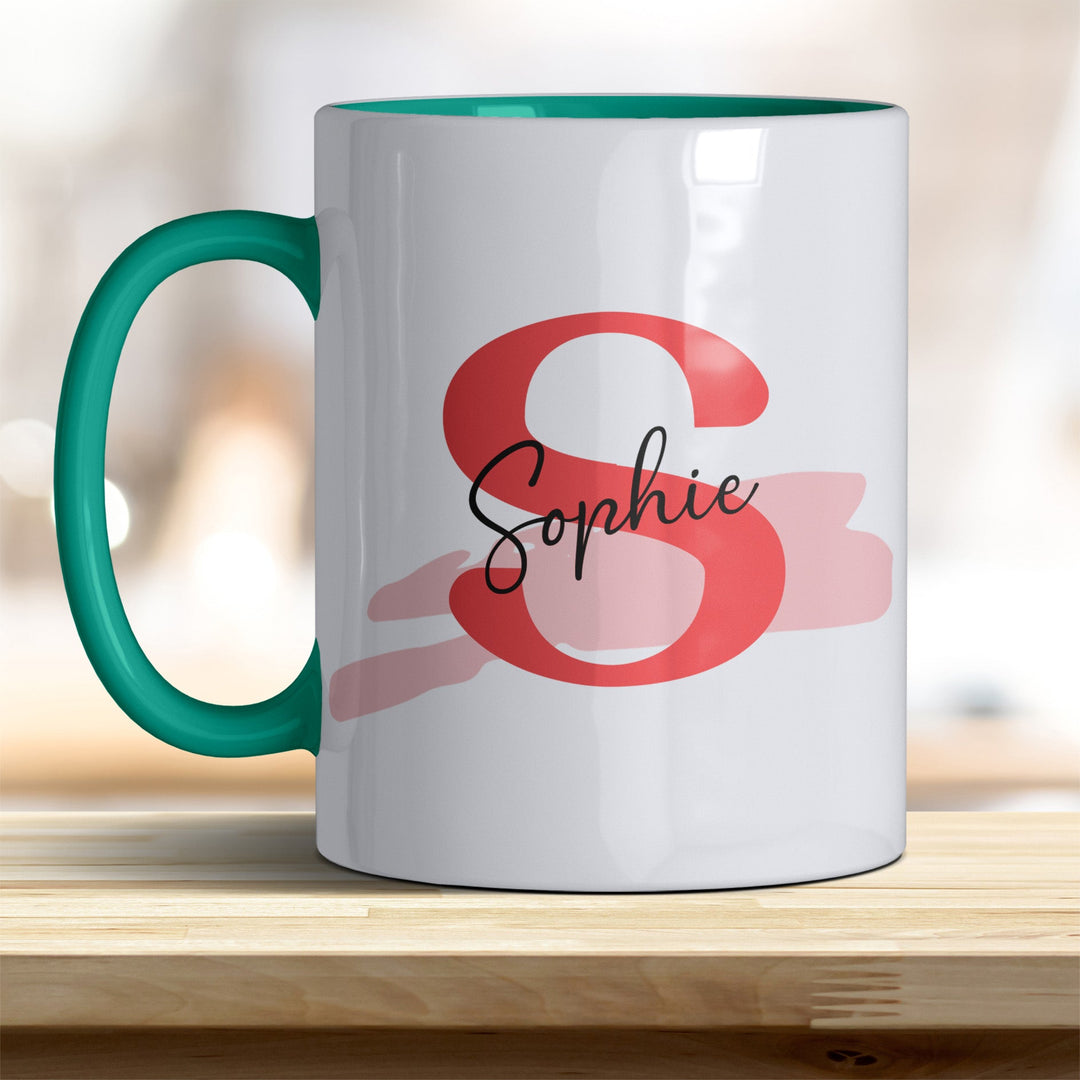 Personalisierter Keramik Becher mit Namen und Buchstaben Tasse - all - yours24
