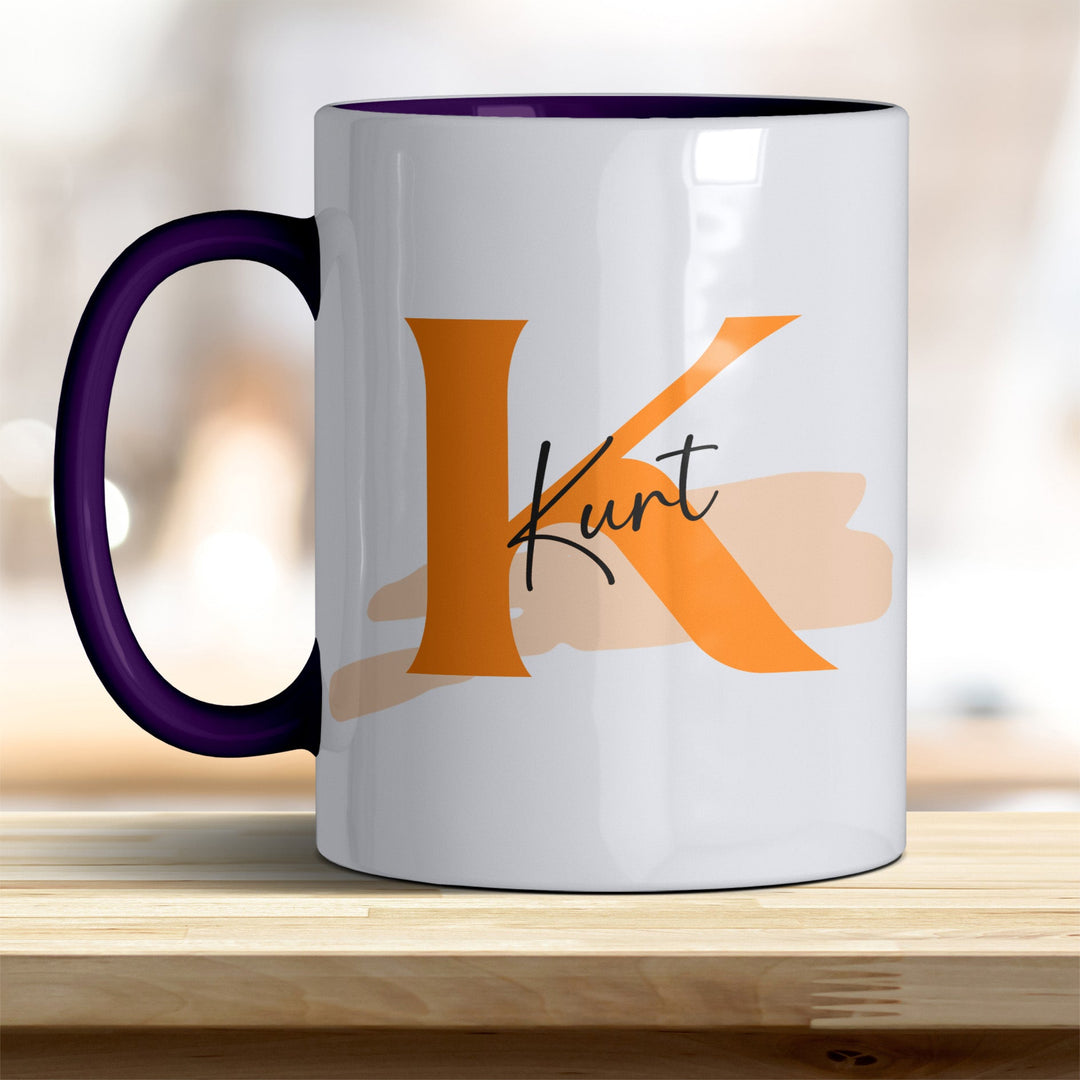 Personalisierter Keramik Becher mit Namen und Buchstaben Tasse - all - yours24