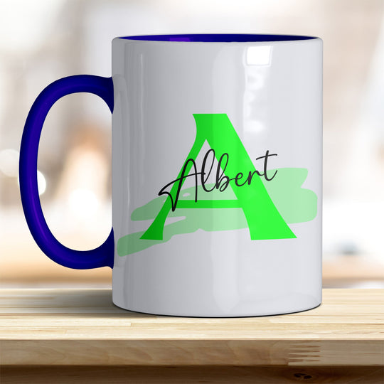 Personalisierter Keramik Becher mit Namen und Buchstaben Tasse - all - yours24