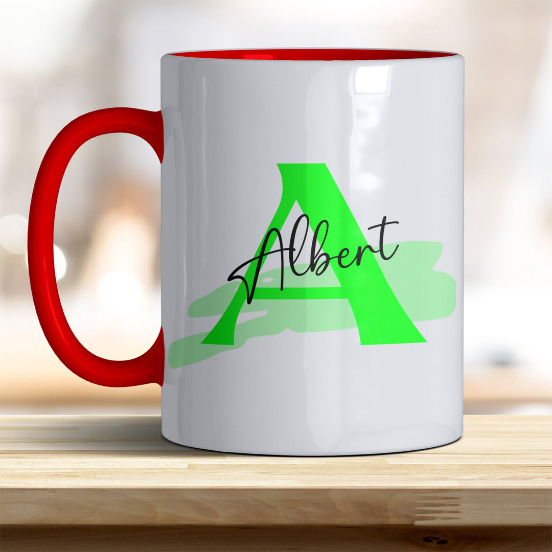 Personalisierter Keramik Becher mit Namen und Buchstaben Tasse - all - yours24